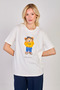 Women's front bear Printed Oversized t-shirt - ecru - 4