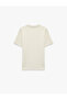 Regular Fit Crew Neck Cotton T-Shirt with Short Sleeves and Printed Design - 4