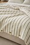 Natural Striped Muslin Duvet Cover Set Double Size Organic - 4