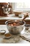 Stainless Steel Mixing Bowl - 2 Liter Measuring Salad Bowl - Leather N Dough Kneading Bowl 24 cm - 2