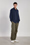 Men's Regular Fit Shirt - Navy Blue - 4