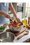 Stainless Steel Mixing Bowl - Inner Size C Striped Dough Kneading and Salad Bowl - 4
