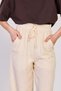 Women's Waist Tie-Detail Linen Loose Pants - Natural - 3