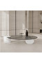 Modern Glass Coffee Table 100 × 100 cm Black Metal Base - 5