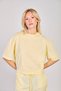 Women's Crew Neck Short Oversized T-Shirt - Yellow - 4