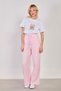 Women's Beli Tie-Detail Loose Trousers with Cotton Pockets - Pink - 2