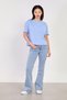 Women's Crew Neck Short Oversized T-Shirt - Baby Blue - 3