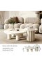 Modern Round Coffee Table Set 2 Pieces White - 6