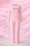 Women's Long Sleeve Pajama Set – Comfortable Fit Soft-Textured Home Wear Set - 5