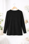 Plus Size Women's V-Neck Long Sleeve Basic Blouse Comfortable Fit Casual Blouse - 6