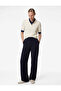 Crepe Palazzo High Waist Fabric Trousers - 2