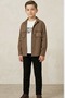 Koçero Brown Shirt White T-Shirt Black Jeans 3-Piece Set (9-12 Years) - 4