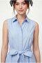 Shirt Dress Blue - 3