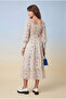 Printed Dress Beige - 2