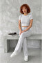 Women’S Basic Two-Piece Set Bodysuit and Flared Sweatpants - 4