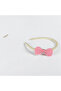 Girl's Bowknot Plastic Pearl Crown |   Colorful Beaded Hair Bands - 2