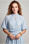 Pretty Blue Puff Sleeve Dress Blue - 3