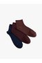 Multicolored Basic 3-Piece Sock Set