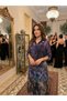 Women's Italian Batik Pattern Long a Lined İ Silk Shirt Dress - 2