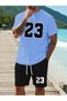 Unisex women's/men's special Printed shorts t-shirt set