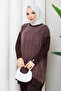 Women's Silk Kupra Trousers and Double Mercerized Knitwear Set - 2