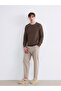 Giyçık Store Den Beige Standard Fit Men's Trousers with Elastic Waist