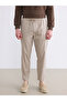 Giyçık Store Den Beige Standard Fit Men's Trousers with Elastic Waist - 2