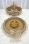 Promise Engagement Wedding Henna Bride Basket and Tray, Wedding Circumcision Bride Gift Decorative Wicker Jute