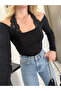 Black Halter Neck Blouse with Lace Straps - 261017