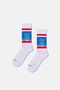 Multicolored Line and Animal Patterned 4-Piece Cotton Piece Gift Sock Set - 5