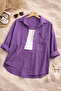 Women’s Linen Purple Shirt Summer Oversized Shirt New Season