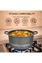 Essential Die-Cast Granite Cookware Set, 9-Piece Non-Stick Pots & Pans Set with Glass Lid & Spoons - 6