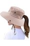 Outdoor Sun Hat Unisex Camping Trekking Safari Fisherman Hat Uv Protection Pink - 6