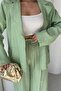 Women's Mint Green Oversized Single Button Blazer Jacket Pants Suit Dpstr4085 - 2