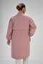 Women's Plus Size 121774 Jacket Collar Trench Coat Powder - 5