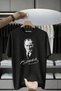 Unisex Oversized Printed Cotton Crew Neck Short Sleeve Black T-Shirt K.Ataturk