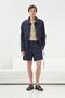 Patterned Dark Blue Thin Jacket - 4