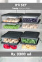 8-Piece Trendy Refrigerator Organizer - Organizer Storage Container Suitable for Microwave and Freezer 3300ml