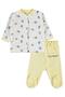 Little Sailors Embroidered 1-9 Month Pajama Set - Ecru