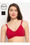 Pack of 2 - Non-Padded Non-Wired Cotton T-Shirt Bra