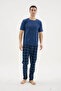 New Season Cotton - Modal Men's Stylish Design Pajama Set - 5