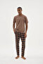 New Season Cotton - Modal Men's Stylish Design Pajama Set - 7