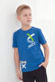 3-Pack X Text Printed Round Neck Short Sleeve Boys' T-Shirt - 3