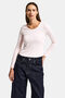 Women's Powder Pink W5 100% Organic Cotton Stretchy Relaxed Fit Blouse - 6
