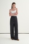 Women's Modal Lace-Up Palazzo Pants Smoked
