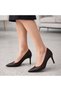 Genuine Leather Women's Stiletto 8 cm Stiletto Heel U Pointed Toe Classic Stylish Daily Shoes - 4