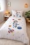 Astronaut and Space Themed Single Duvet Cover Set -Children's Duvet Cover Set (160X220 cm) Bed Sheet Siz - 2