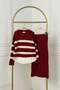 Burgundy Striped Knitwear Set - 2