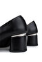 Women's Genuine Leather Black Heeled Shoes - 4