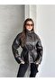 Hakim Collar Detail Short Leather Trench Coat - 3